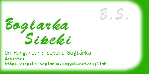 boglarka sipeki business card